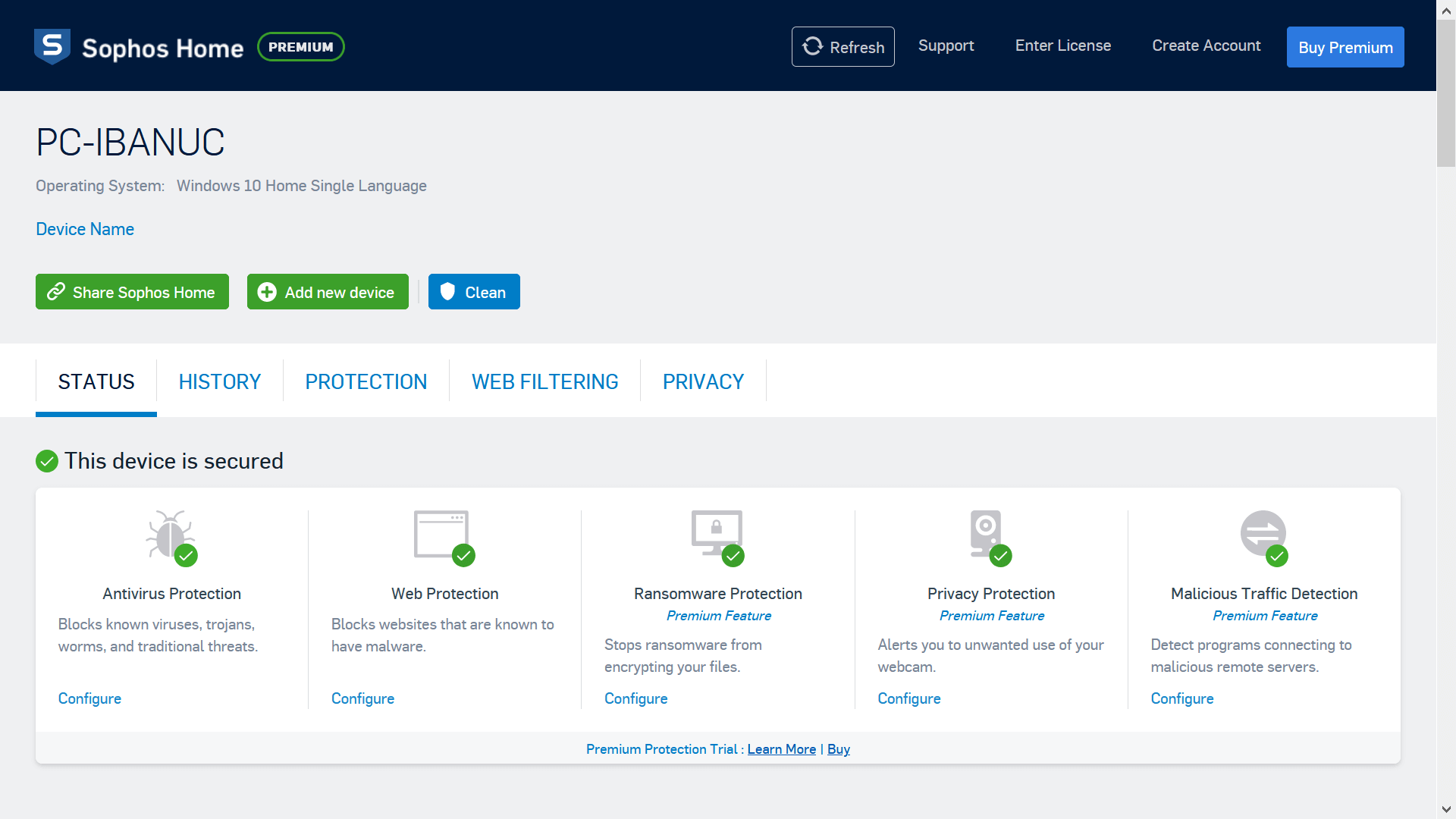 sophos home free vs 360 total