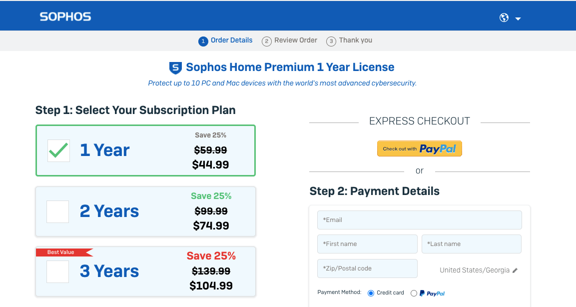 sophos home free vs premium