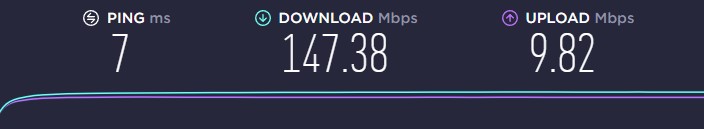 baseline speed test privadovpn