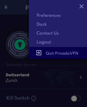 user interface on mobile privadovpn