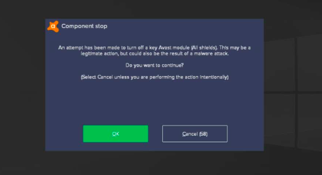 how to turn off avast