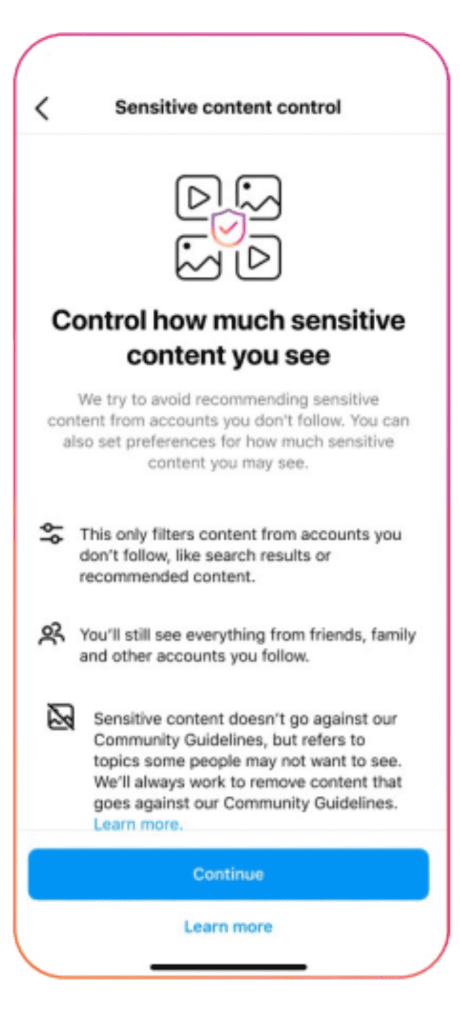 Sensitive Content Control