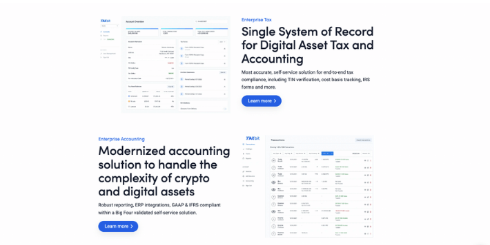 TaxBit Platform Screenshot