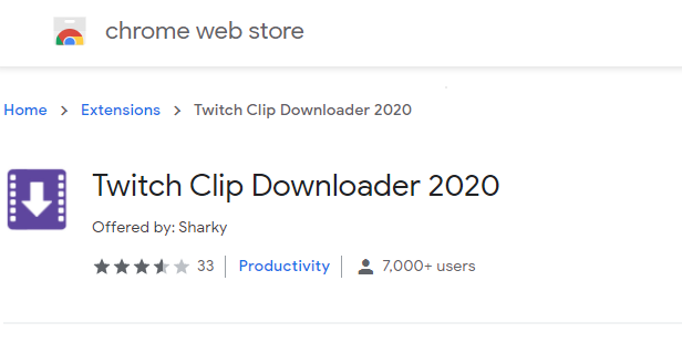 chrome web store twitch clip downloader