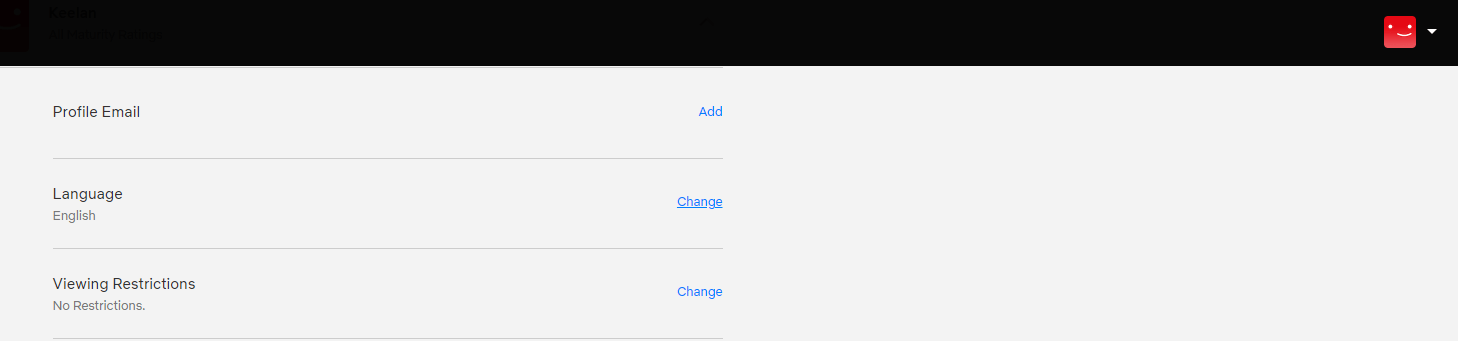 Display Language bar open