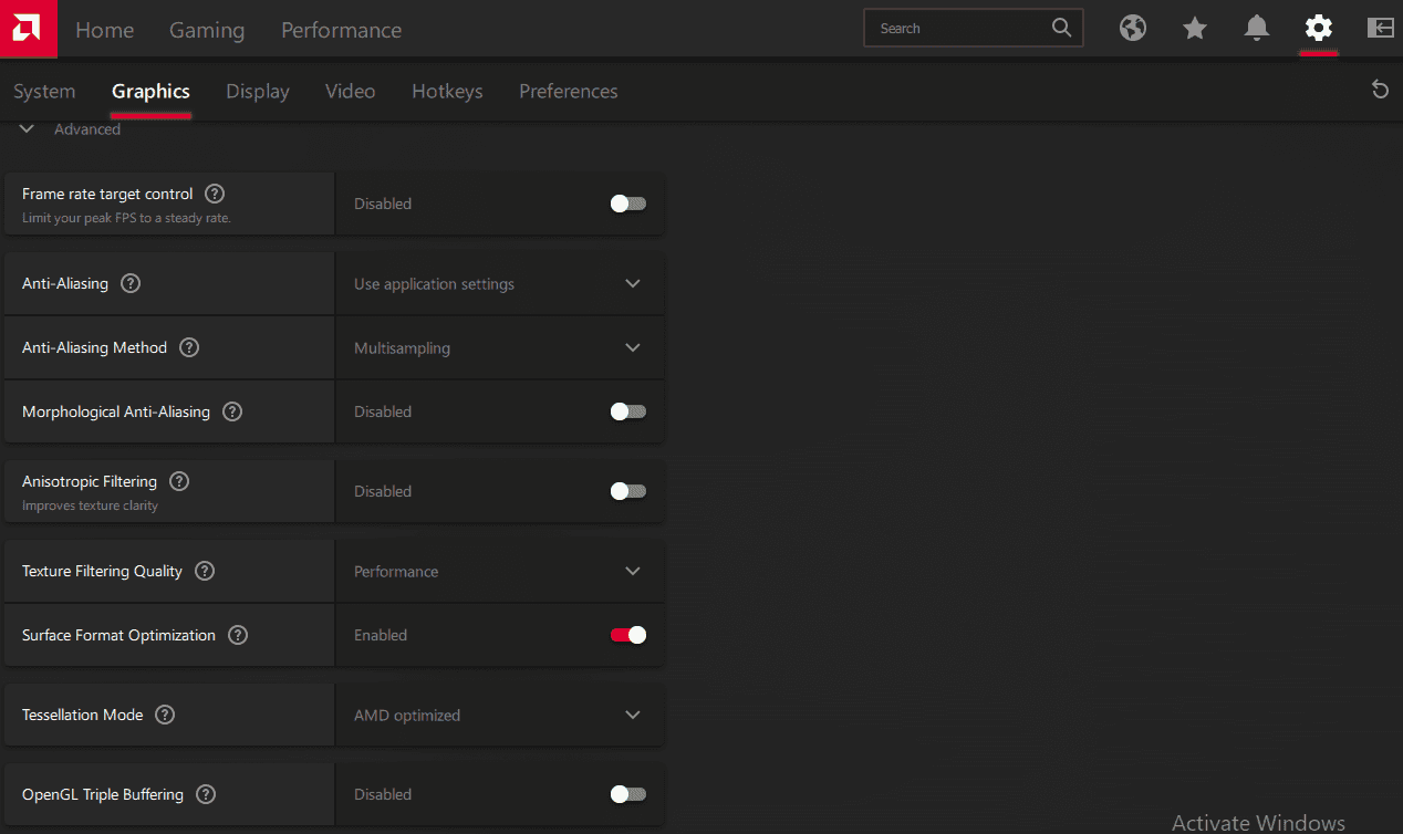 Application AMD Radeon