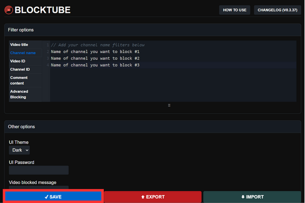 “Save” button is at the bottom-left side of your screen