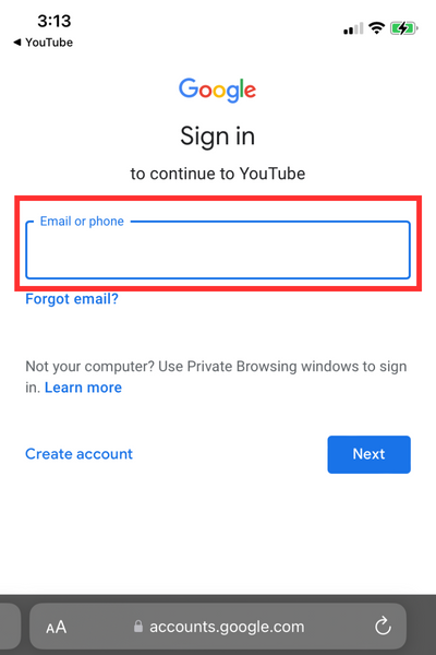 Type in your email and password to log in