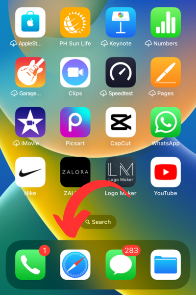 If you’re using Sarafi, look for a compass icon