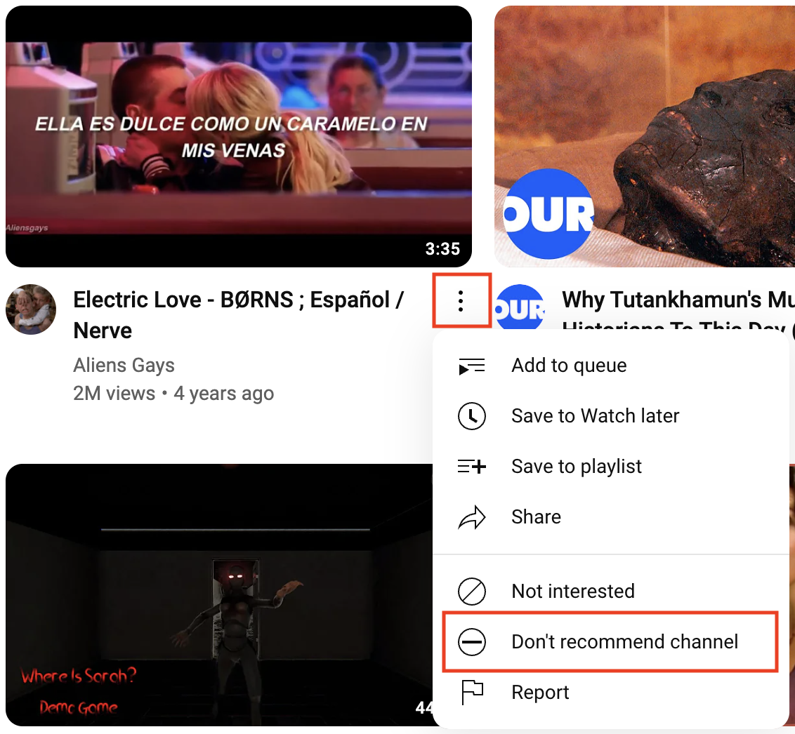 The three-dot menu has 3 dots aligned vertically