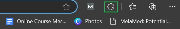 Extensions icon in Microsoft Edge